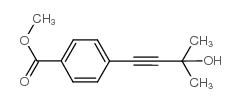 4-(3-羟基-3-甲基-1-丁炔)苯甲酸甲酯结构式