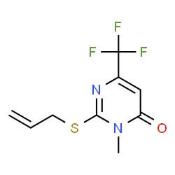 2-(Allylsulfanyl)-3-methyl-6-(trifluoromethyl)-4(3H)-pyrimidinone结构式