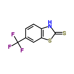 2-巯基-6-三氟甲基苯并噻唑结构式