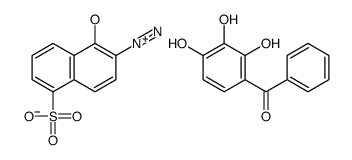 6-重氮基-5,6-二氢-5-氧代-1-萘磺酸与苯基(2,3,4-三羟基苯基)甲酮的酯化物结构式
