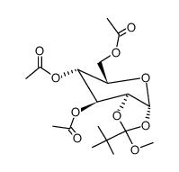 Tri-O-acetyl-α-D-glucopyranose-1,2-(methyl-orthopivalat)结构式