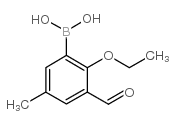 2-乙氧基-3-甲酰基-5-甲基苯基硼酸结构式