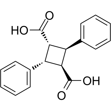 2,4-Diphenyl-1,3-cyclobutanedicarboxylic acid Structure