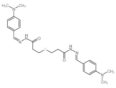 Propionic acid,3,3'-thiodi-, bis[[p-(dimethylamino)benzylidene]hydrazide] (6CI,8CI)结构式