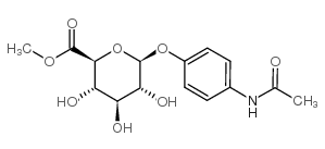 4-乙酰氨基苯基-b-d-葡萄糖苷酸甲酯结构式