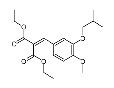 4-methoxy-3-(2-methylpropoxy)benzylidenemalonic diethyl ester结构式
