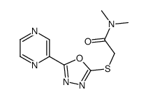 Acetamide, N,N-dimethyl-2-[(5-pyrazinyl-1,3,4-oxadiazol-2-yl)thio]- (9CI) structure