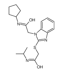 1H-Benzimidazole-1-acetamide,N-cyclopentyl-2-[[2-[(1-methylethyl)amino]-2-oxoethyl]thio]-(9CI)结构式