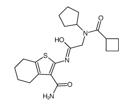 Benzo[b]thiophene-3-carboxamide, 2-[[[(cyclobutylcarbonyl)cyclopentylamino]acetyl]amino]-4,5,6,7-tetrahydro- (9CI) Structure