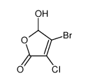 3-bromo-4-chloro-2-hydroxy-2H-furan-5-one Structure