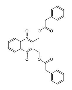 2,3-bis(phenylacetoxymethyl)quinoxaline 1,4-di-N-oxide Structure