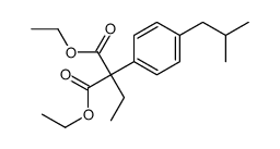 diethyl 2-ethyl-2-[4-(2-methylpropyl)phenyl]propanedioate Structure