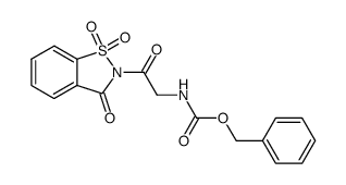 2-(N-benzyloxycarbonyl-glycyl)-1,1-dioxo-1,2-dihydro-1λ6-benzo[d]isothiazol-3-one Structure