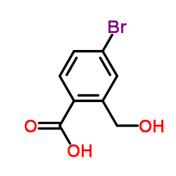4-溴-2-羟基甲基苯甲酸结构式