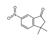 3,3-dimethyl-6-nitro-indan-1-one结构式