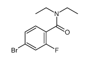 N,N-二乙基-2-氟-4-溴苯甲酰胺结构式