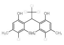 Phenol,2,2'-(2,2,2-trichloroethylidene)bis[4-chloro-3,5-dimethyl-(9CI) Structure