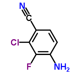4-氨基-3-氟-2-氯苯腈结构式