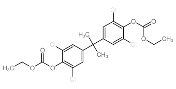 [2,6-dichloro-4-[2-(3,5-dichloro-4-ethoxycarbonyloxy-phenyl)propan-2-yl]phenyl] ethyl carbonate Structure