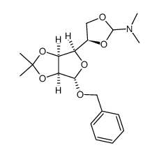 phenylmethyl-2,3-O-(1-methylethylidene)-5,6-O-(N,N-dimethylaminomethylene)-α-D-mannofuranoside Structure