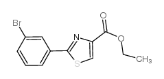 2-(3-Bromo-phenyl)-thiazole-4-carboxylic acid ethyl ester Structure