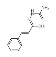 Hydrazinecarbothioamide, 2-(1-methyl-3-phenyl-2-propenylidene)-, (E,E)- Structure