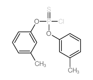 Phosphorochloridothioicacid, O,O-bis(3-methylphenyl) ester Structure