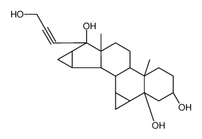 17-(3-羟基-1-丙炔基)-6β,7β：15β,16β-二亚甲基雄烷-3β,5β,17β-三醇结构式