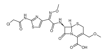 7β-[2-(2-chloroacetamidothiazol-4-yl)-(Z)-2-methoxyiminoacetamido]-3-methoxymethyl-3-cephem-4-carboxylic acid结构式