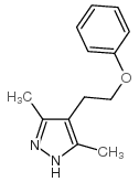 3,5-二甲基-4-(2-苯氧基乙基)吡唑结构式