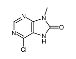 6-氯-9-甲基-7H-嘌呤-8(9H)-酮结构式