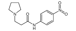 N-(4-nitrophenyl)-3-pyrrolidin-1-ylpropanamide结构式