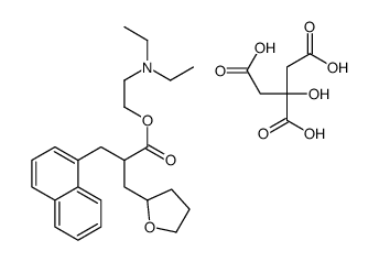 diethyl[2-[3-(2-furyl)-2-(2-naphthylmethyl)propionyloxy]ethyl]ammonium dihydrogen citrate Structure