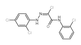 2-氯-N-(2-氯苯基)-2-[2-(2,4-二氯苯基)亚肼基]乙酰胺结构式