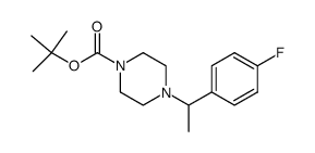 4-[(1S,1R)-1-(4-fluorophenyl)ethyl]piperazine-1-carboxylic acid tert-butyl ester结构式