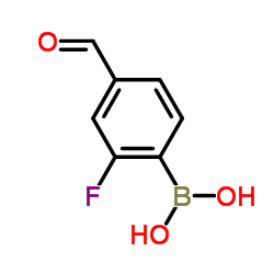 (2-Fluoro-4-formylphenyl)boronic acid structure