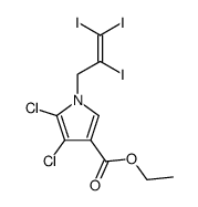 1-(2',3',3'-triiodoallyl)-2,3-dichloro-4-ethoxycarbonylpyrrole结构式