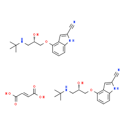 S(-)-Cyanopindolol hemifumarate structure