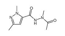 2,5-Dimethyl-2H-pyrazole-3-carboxylic acid N'-acetyl-N'-methyl-hydrazide Structure