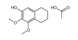 acetic acid,3,4-dimethoxy-5,6,7,8-tetrahydronaphthalen-2-ol结构式