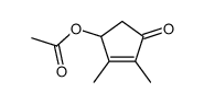 (2,3-dimethyl-4-oxocyclopent-2-en-1-yl) acetate结构式