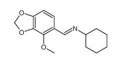 N-cyclohexyl-1-(4-methoxy-1,3-benzodioxol-5-yl)methanimine Structure