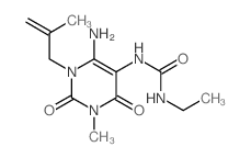 3-[4-amino-1-methyl-3-(2-methylprop-2-enyl)-2,6-dioxo-pyrimidin-5-yl]-1-ethyl-urea结构式