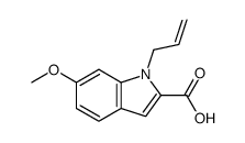 6-methoxy-1-prop-2-enylindole-2-carboxylic acid结构式