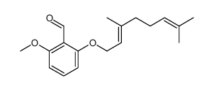 2-(3,7-dimethylocta-2,6-dienoxy)-6-methoxybenzaldehyde结构式