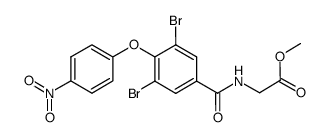 methyl N-[4-(4-nitrophenoxy)-3,5-dibromobenzoyl]glycinate Structure
