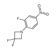 3,3-difluoro-1-(2-fluoro-4-nitrophenyl)azetidine Structure