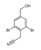 2-[2,6-dibromo-4-(hydroxymethyl)phenyl]acetonitrile结构式