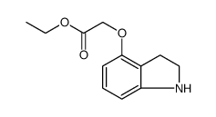Acetic acid, 2-[(2,3-dihydro-1H-indol-4-yl)oxy]-, ethyl ester Structure