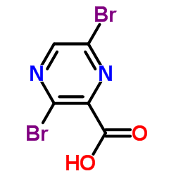 3,6-二溴吡嗪-2-甲酸结构式